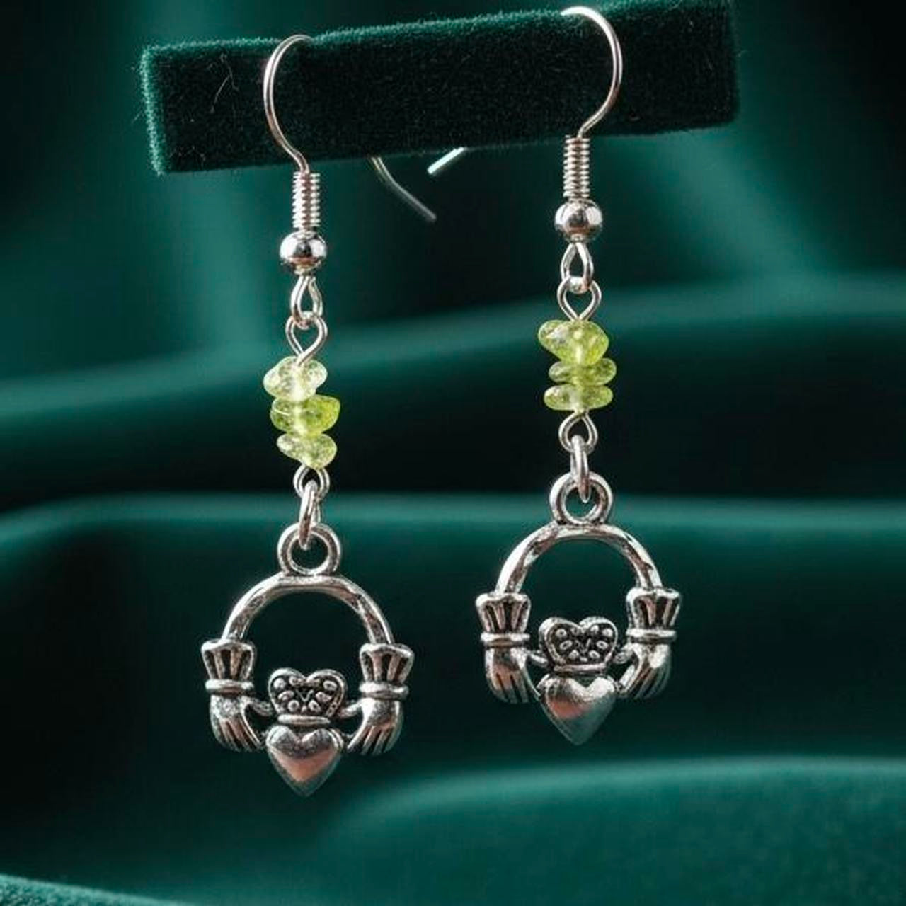 Claddagh stone dangles