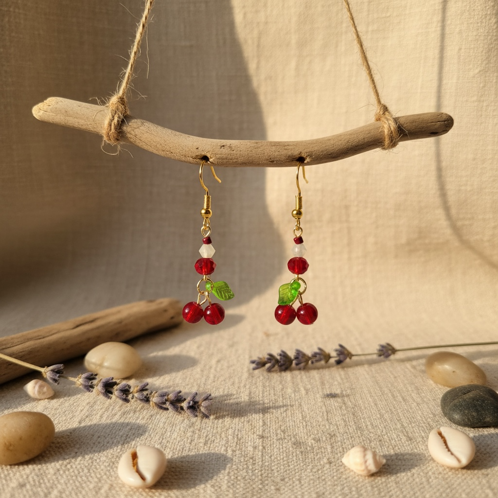 Cherry pop earrings