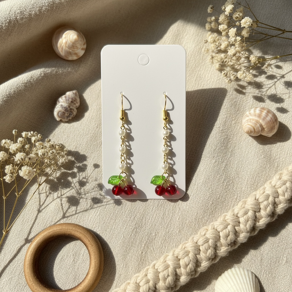 Cherry pop earrings