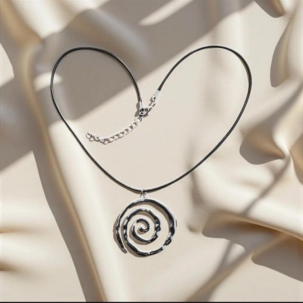 Spiral statement necklace