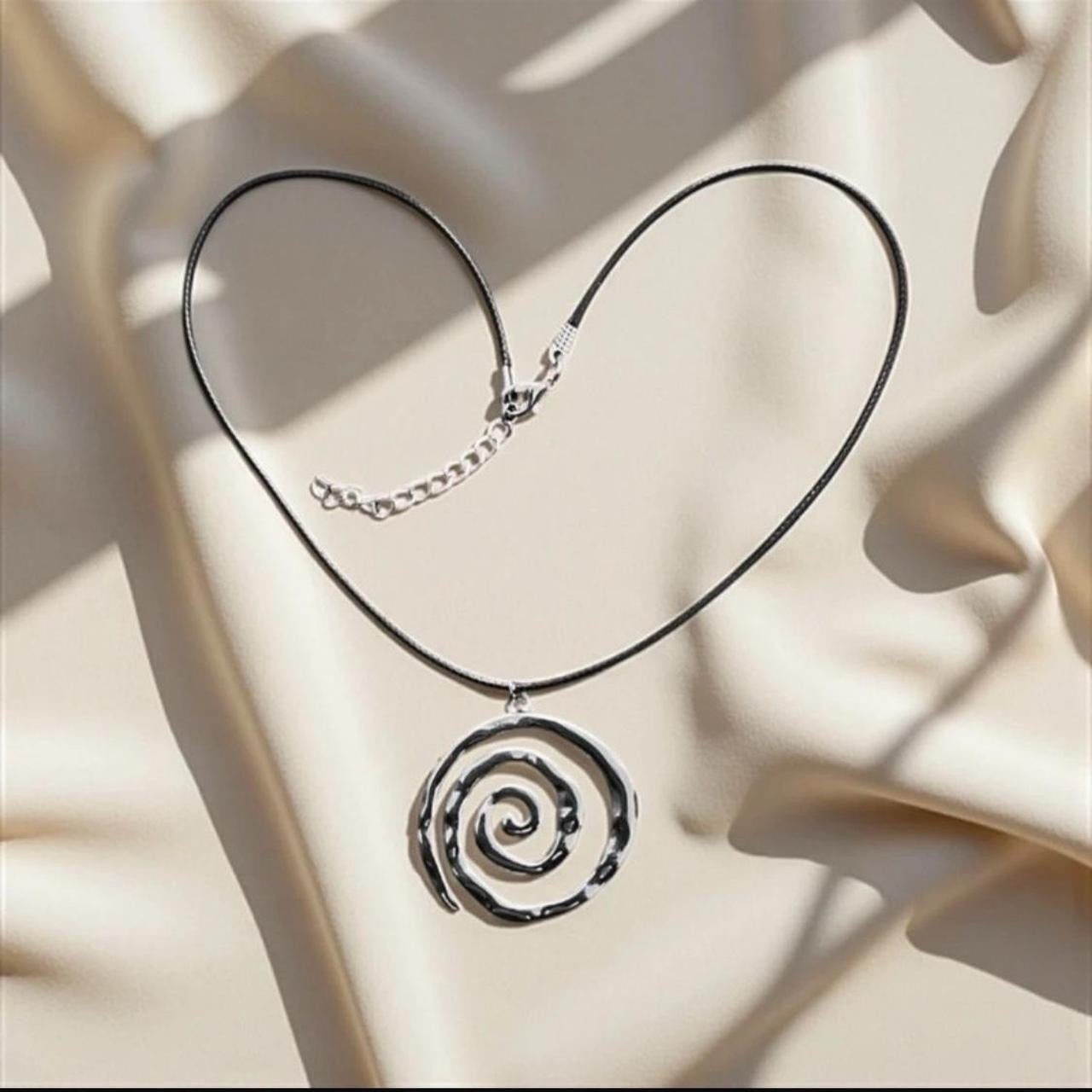 Spiral statement necklace