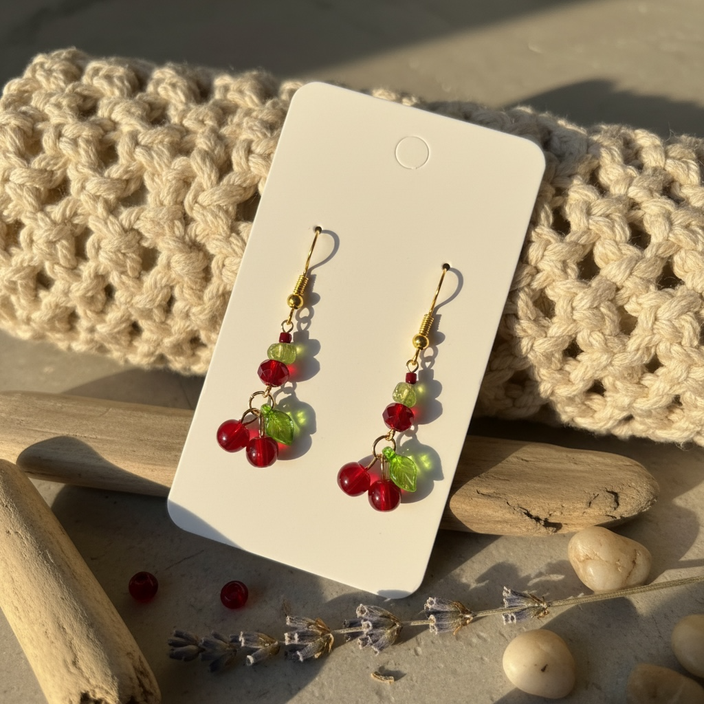 Cherry pop earrings