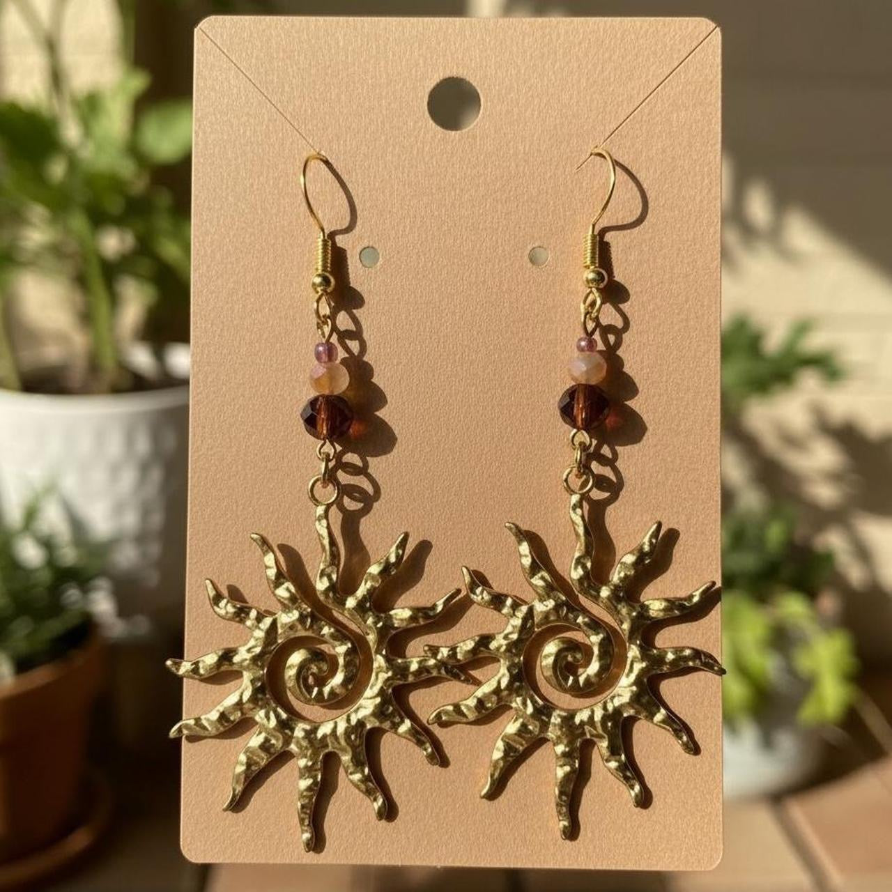 Golden Sun bohemian dangles