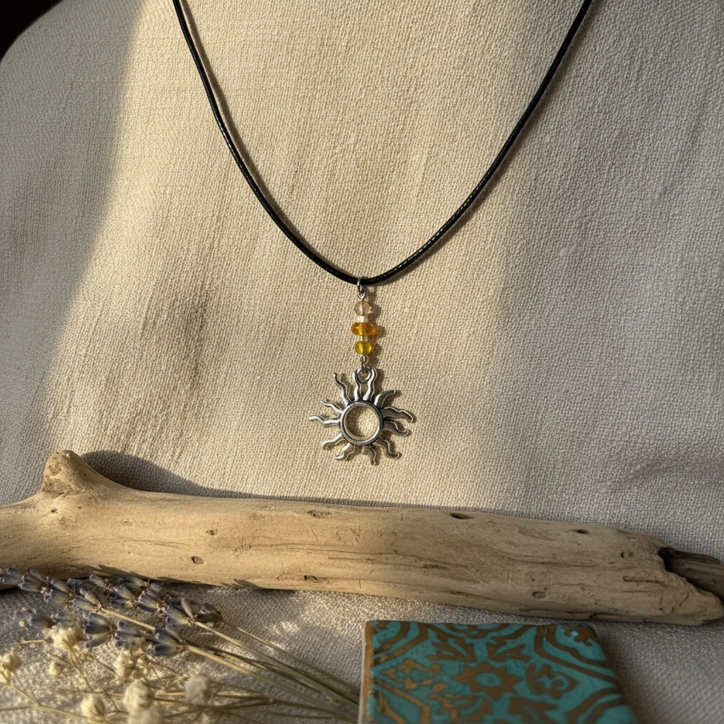Swirly sun necklace