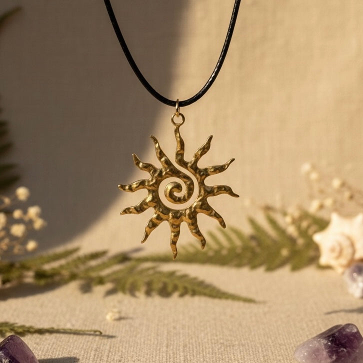 Boho sun necklace