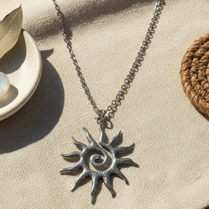 Boho sun necklace