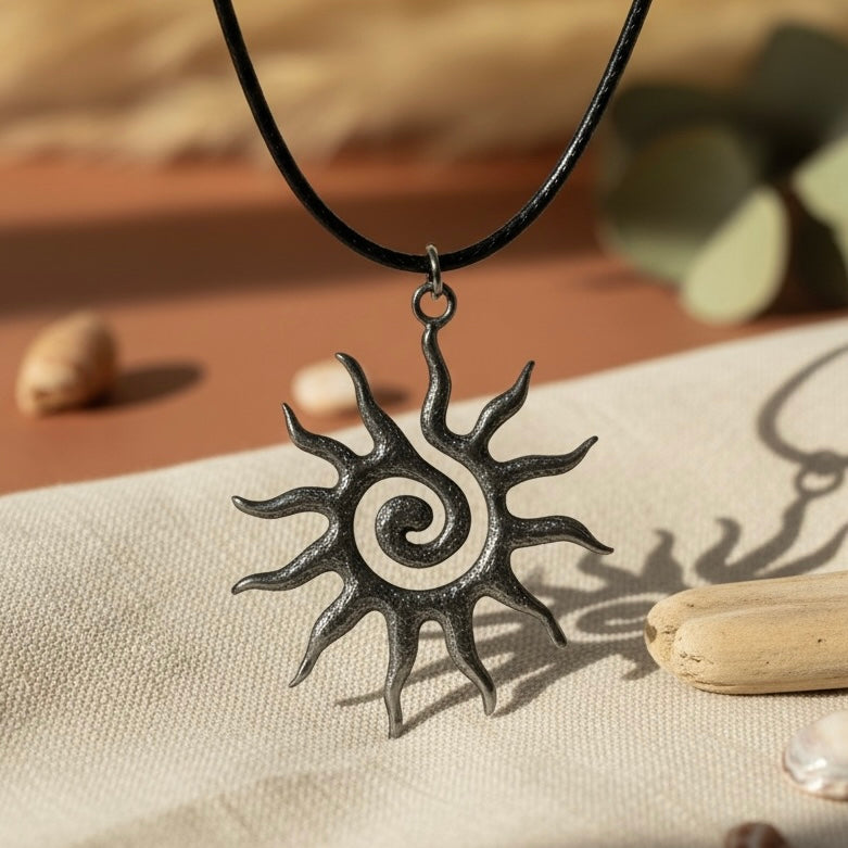 Boho sun necklace