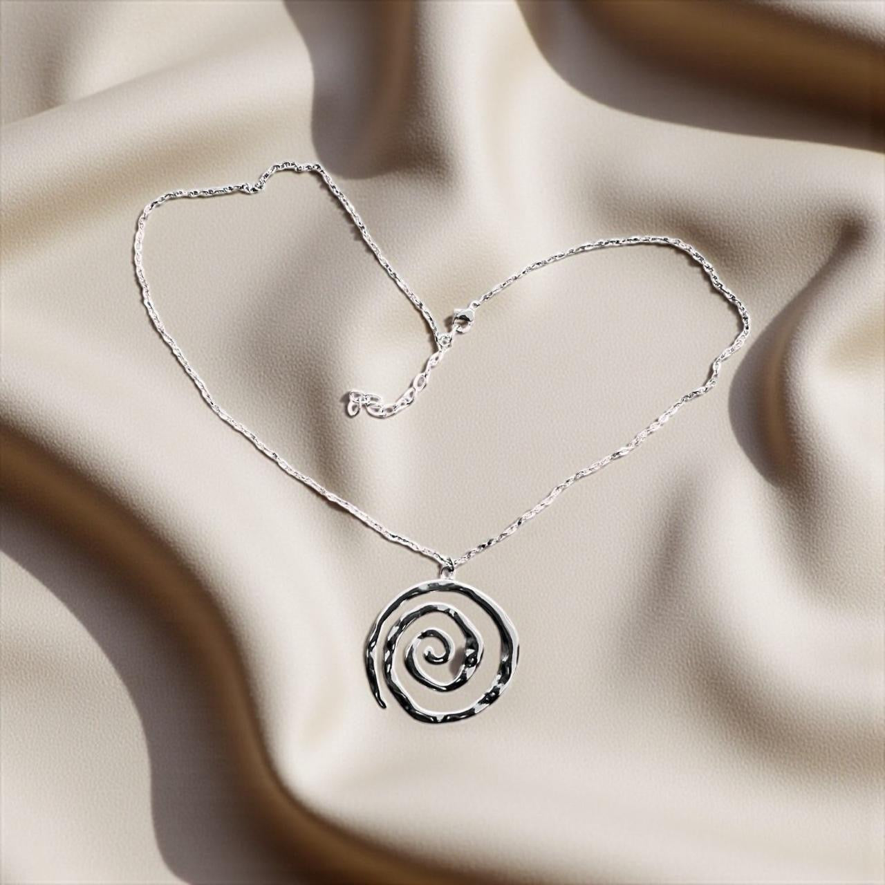 Spiral statement necklace