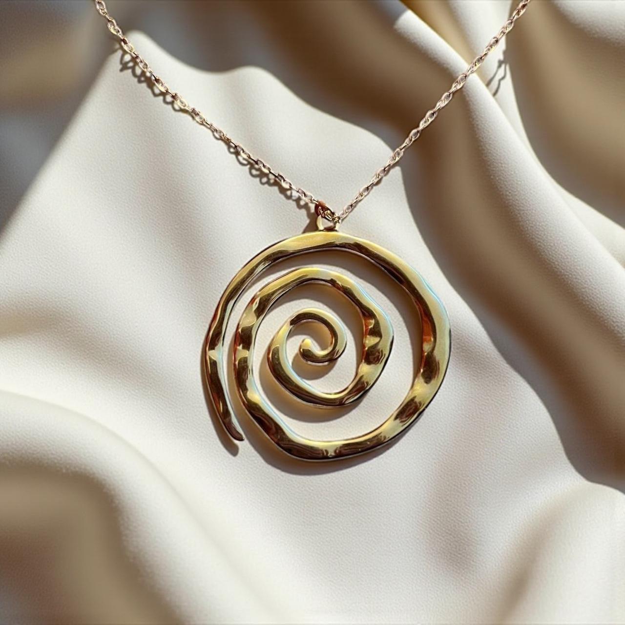 Spiral statement necklace