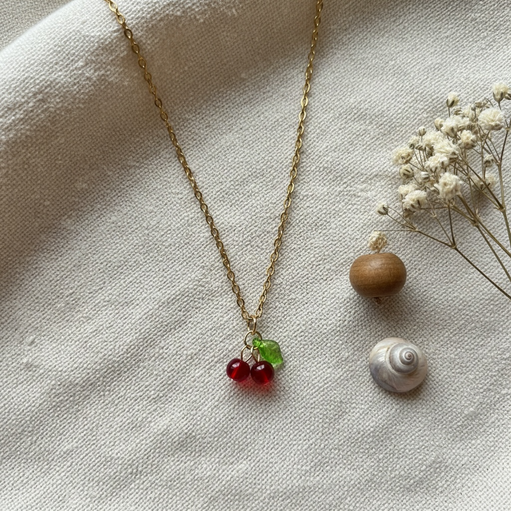 Cherry pop necklace