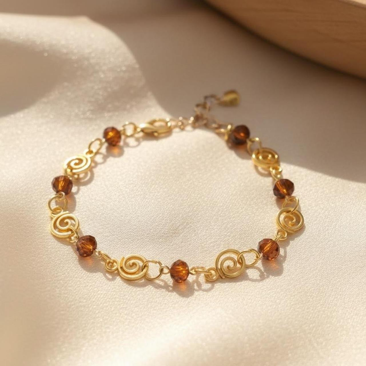 Beaded swirl bracelet