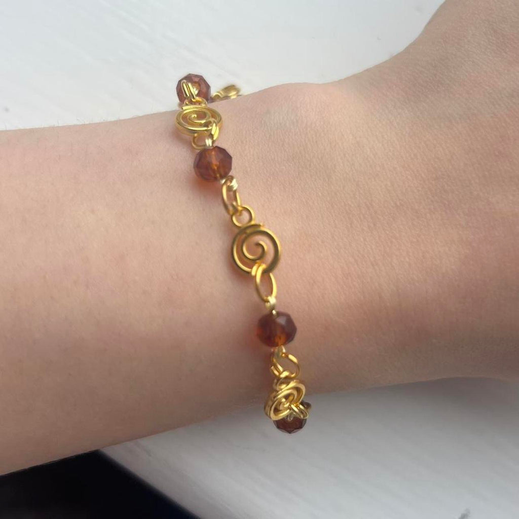Beaded swirl bracelet
