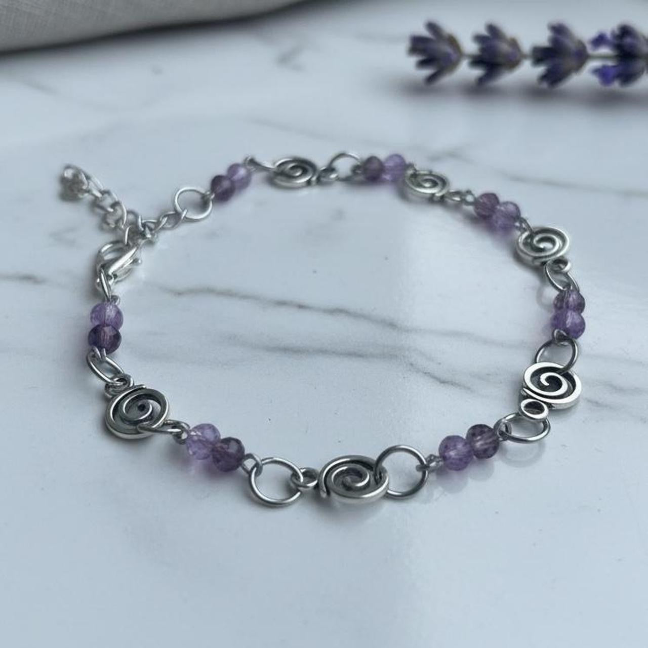 Lavender swirl bracelet