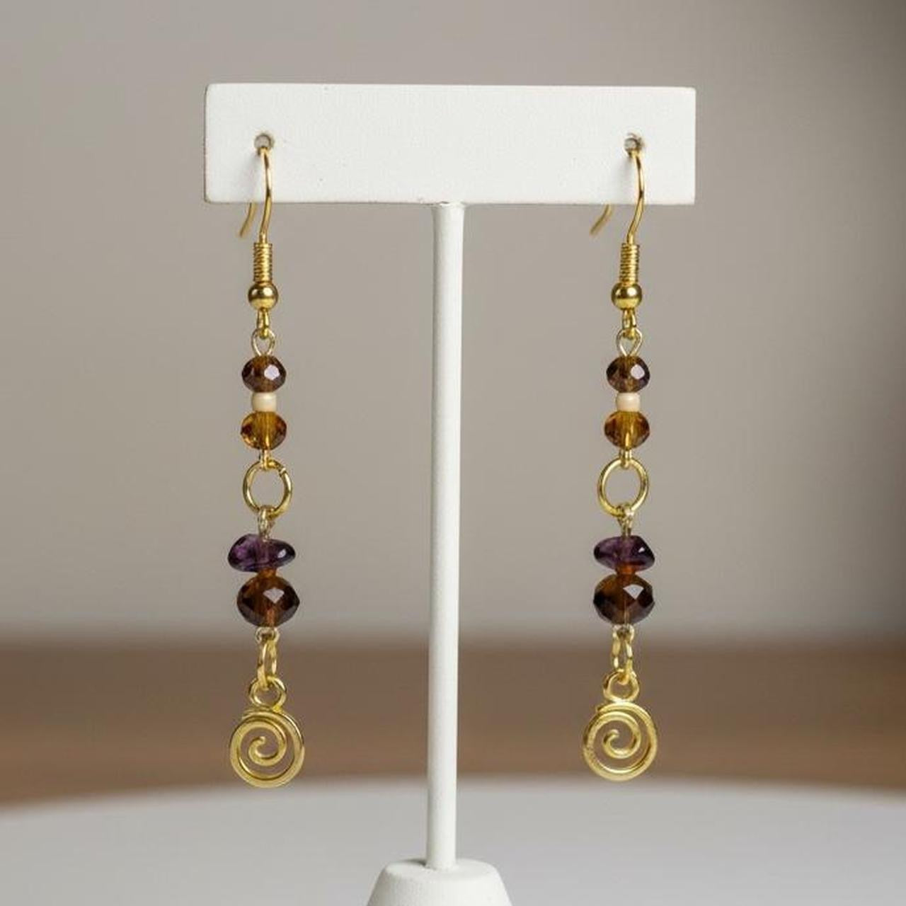 Bohemian beaded dangle earrings