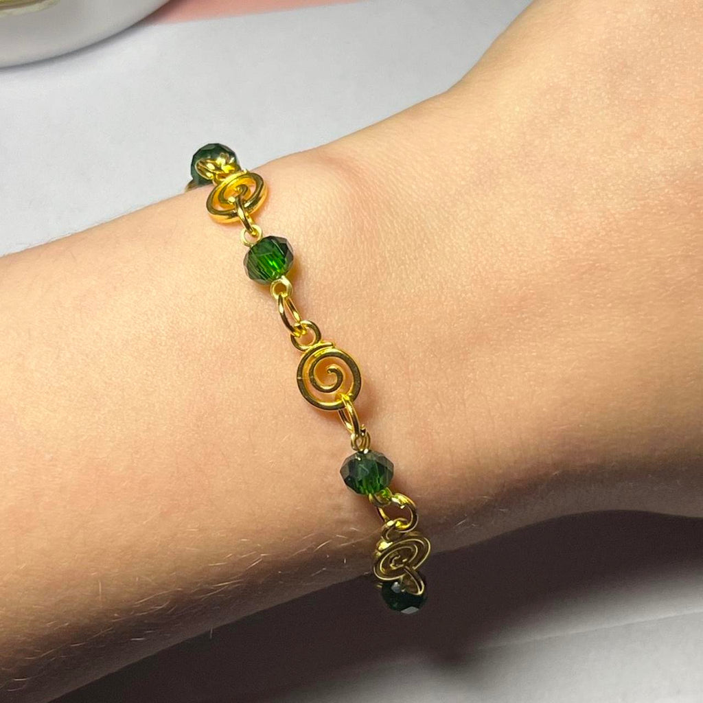 Beaded swirl bracelet