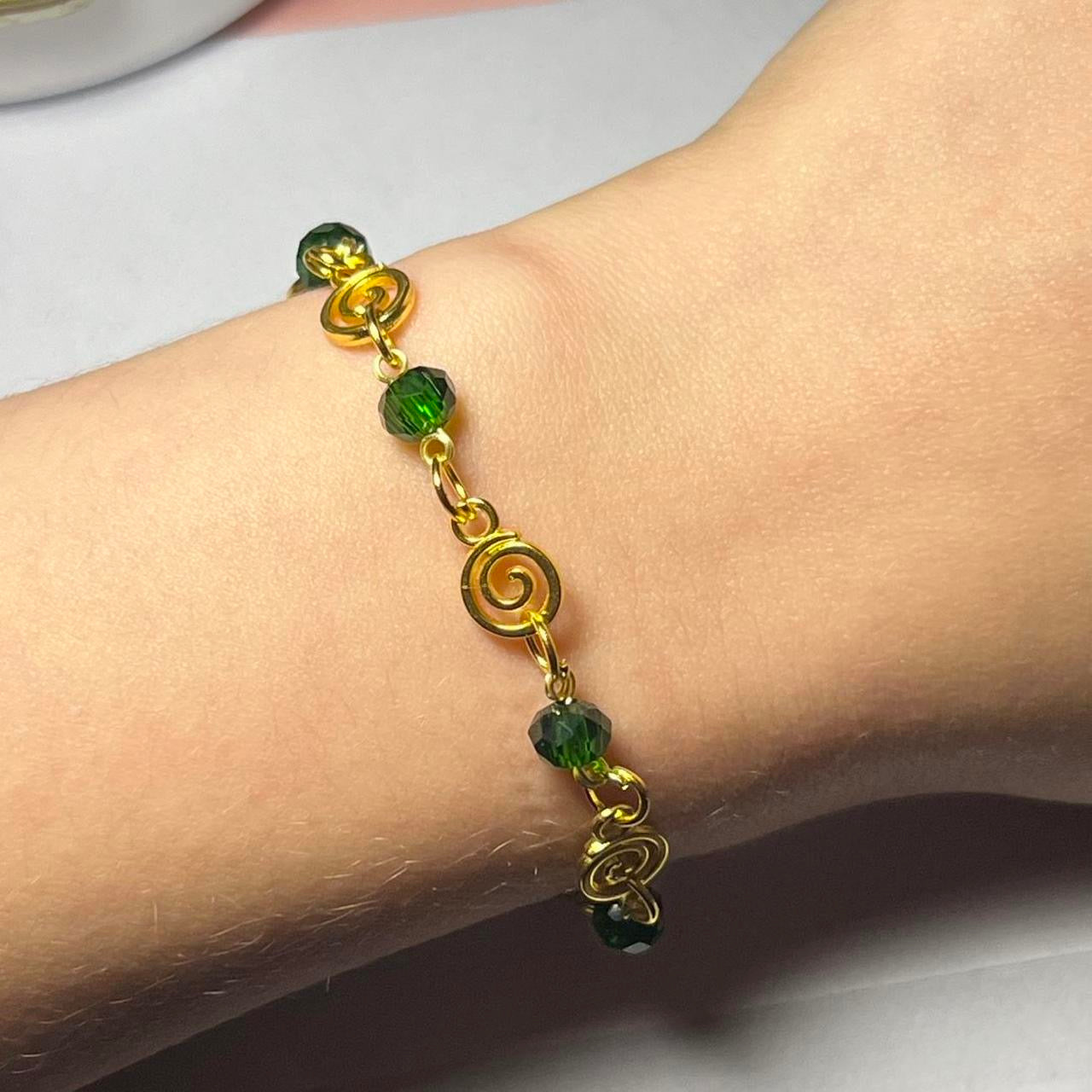 Beaded swirl bracelet