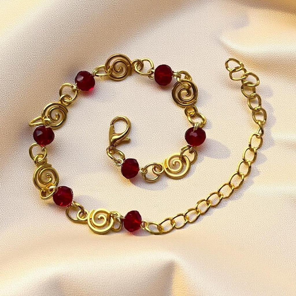 Beaded swirl bracelet