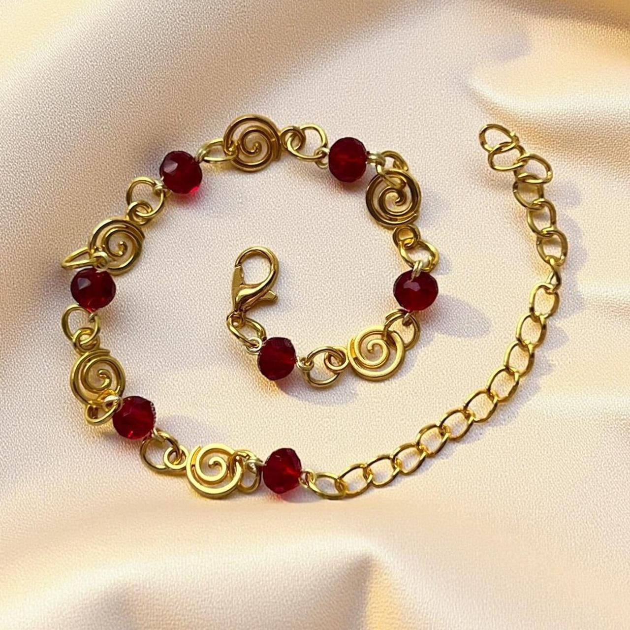 Beaded swirl bracelet