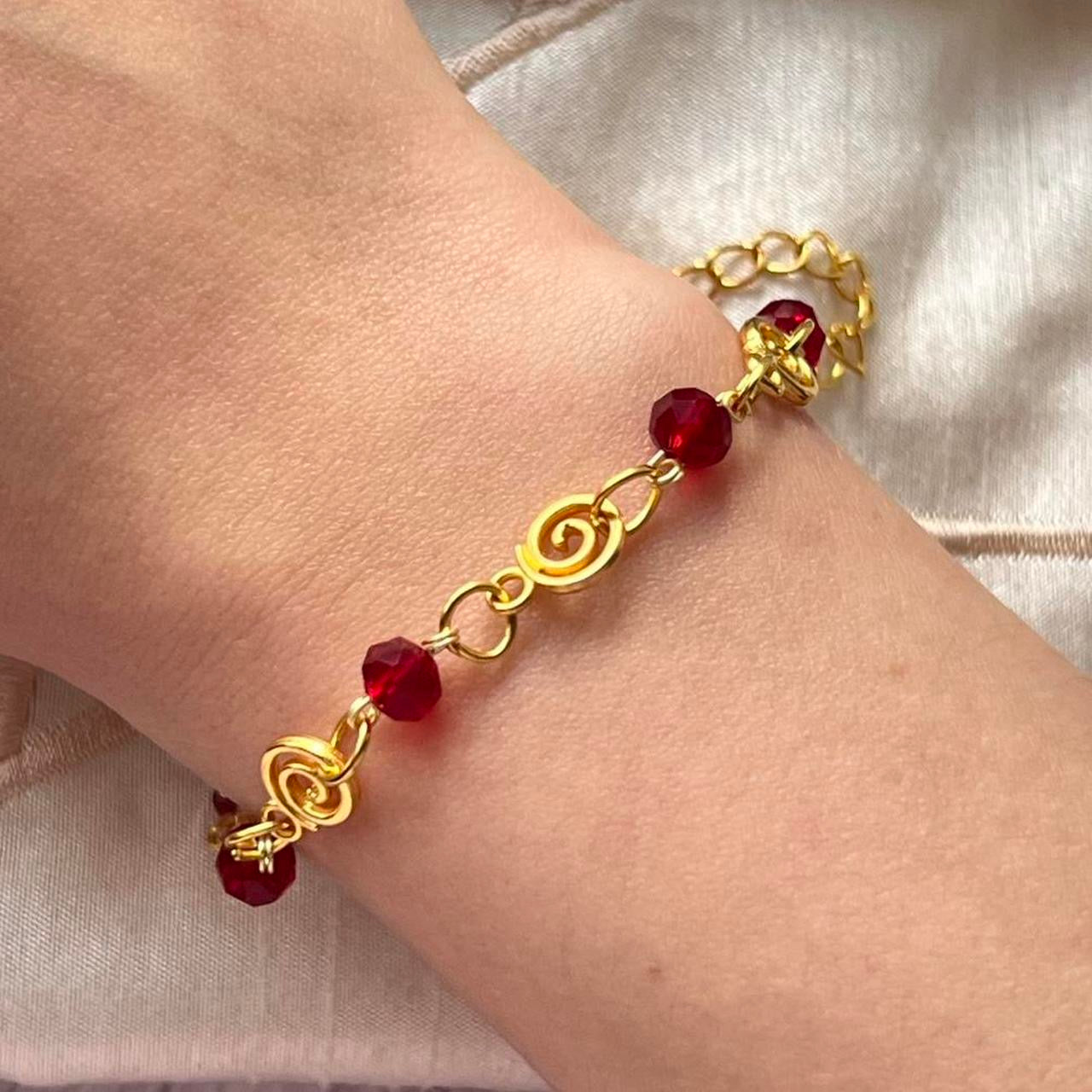 Beaded swirl bracelet