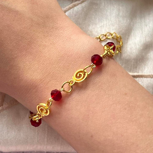 Beaded swirl bracelet