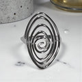 Large spiral statement ring
