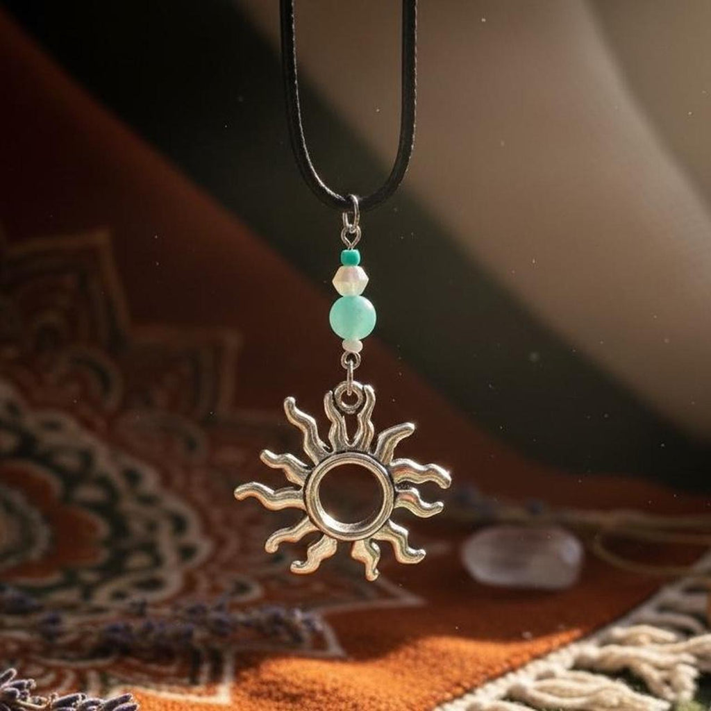 Swirly sun necklace