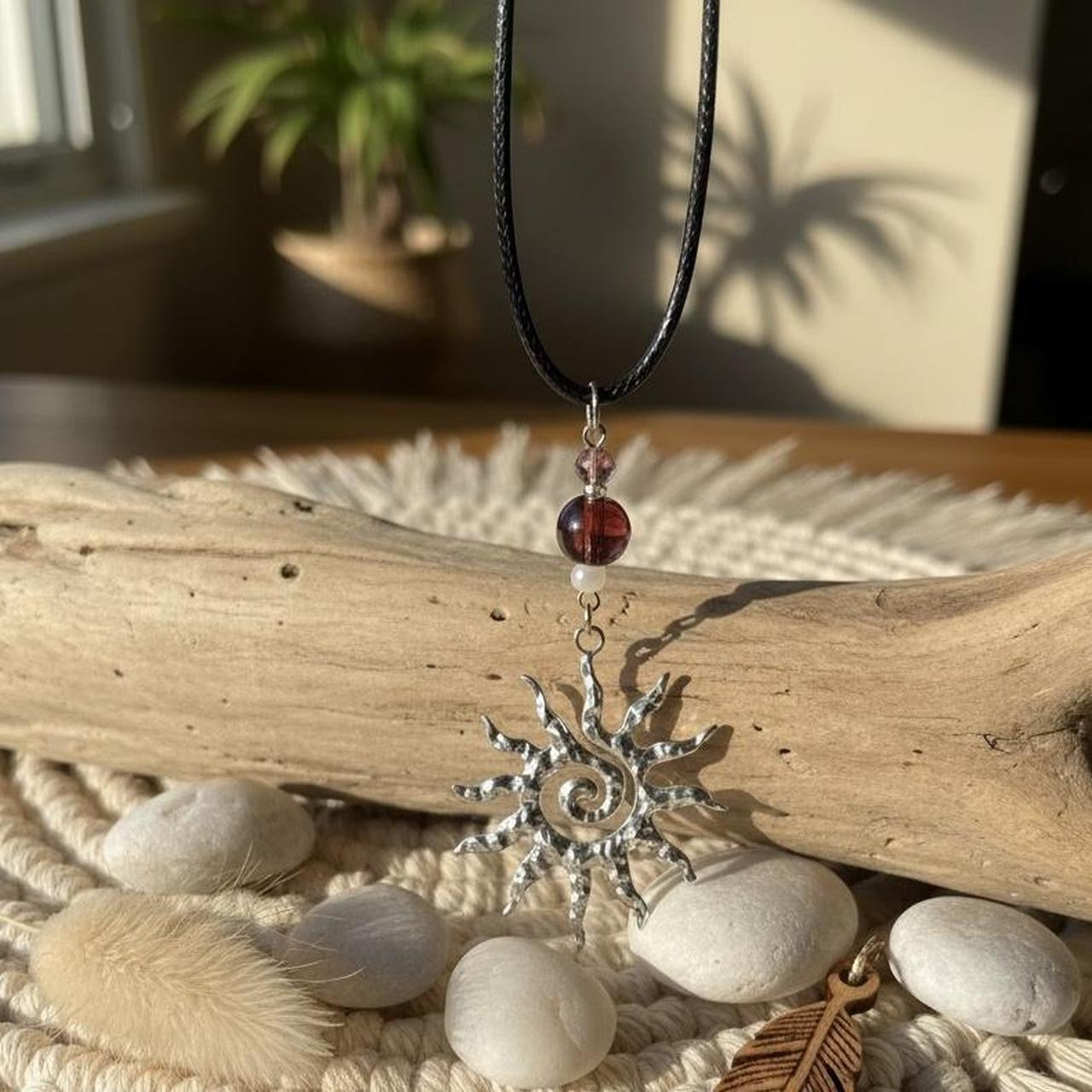 Boho sun necklace